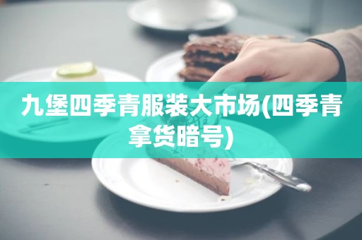 九堡四季青服装大市场(四季青拿货暗号)
