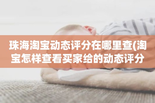 珠海淘宝动态评分在哪里查(淘宝怎样查看买家给的动态评分)