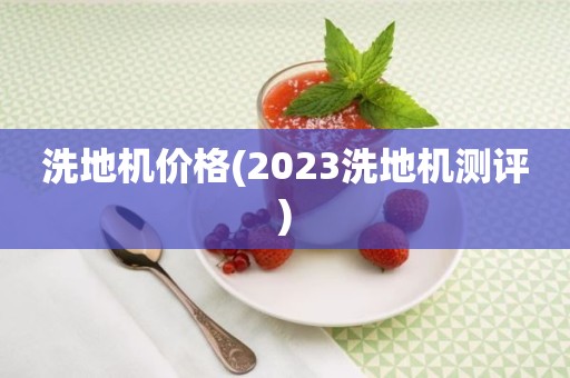 洗地机价格(2023洗地机测评)