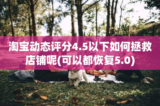 淘宝动态评分4.5以下如何拯救店铺呢(可以都恢复5.0)