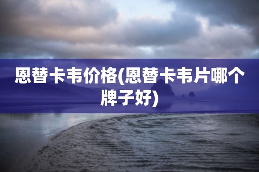 恩替卡韦价格(恩替卡韦片哪个牌子好)