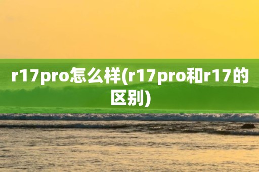 r17pro怎么样(r17pro和r17的区别)