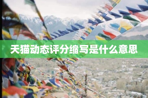 天猫动态评分缩写是什么意思