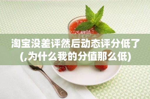 淘宝没差评然后动态评分低了(,为什么我的分值那么低)