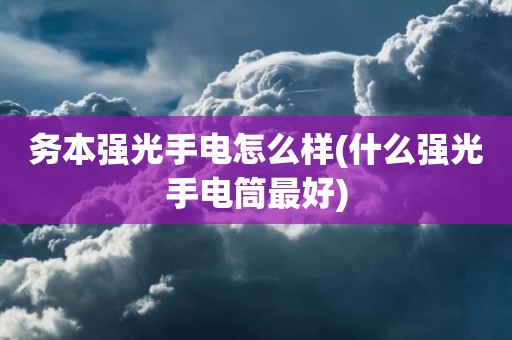 务本强光手电怎么样(什么强光手电筒最好)