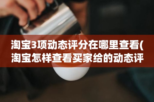 淘宝3项动态评分在哪里查看(淘宝怎样查看买家给的动态评分)