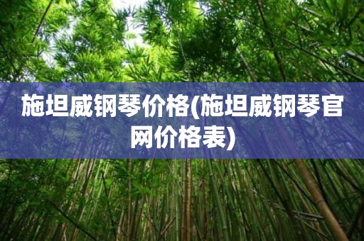 施坦威钢琴价格(施坦威钢琴官网价格表)