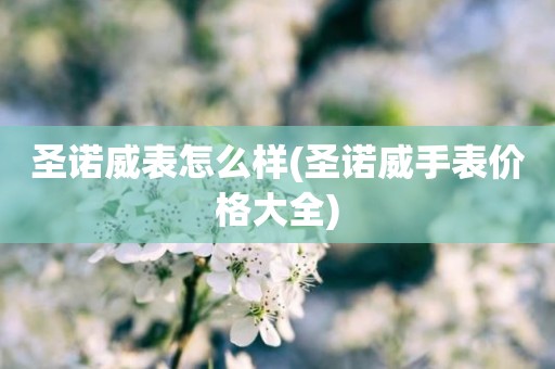 圣诺威表怎么样(圣诺威手表价格大全)