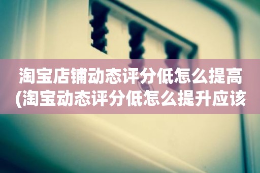 淘宝店铺动态评分低怎么提高(淘宝动态评分低怎么提升应该怎么做)