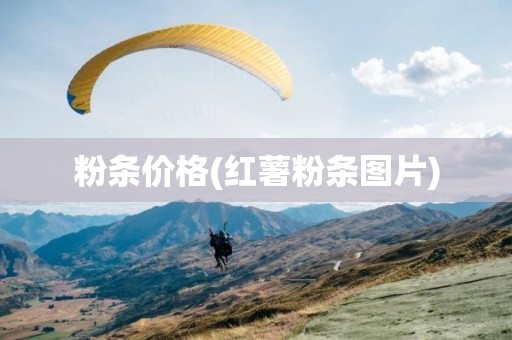 粉条价格(红薯粉条图片)