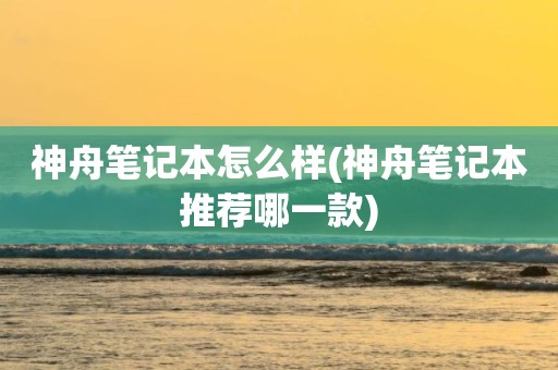 神舟笔记本怎么样(神舟笔记本推荐哪一款)