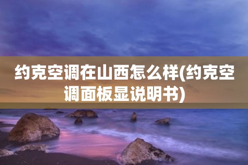 约克空调在山西怎么样(约克空调面板显说明书)