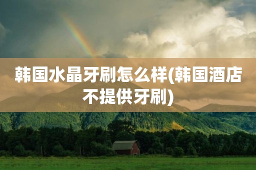 韩国水晶牙刷怎么样(韩国酒店不提供牙刷)