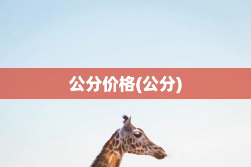 公分价格(公分)