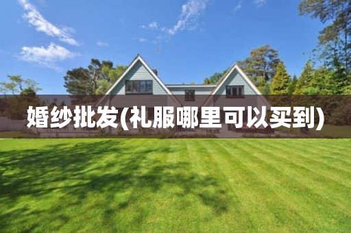 婚纱批发(礼服哪里可以买到)