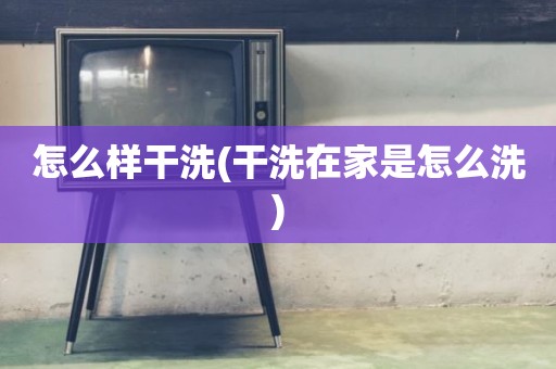 怎么样干洗(干洗在家是怎么洗)