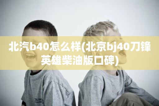 北汽b40怎么样(北京bj40刀锋英雄柴油版口碑)