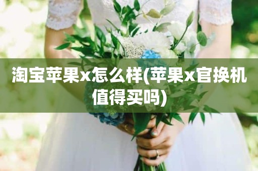 淘宝苹果x怎么样(苹果x官换机值得买吗)