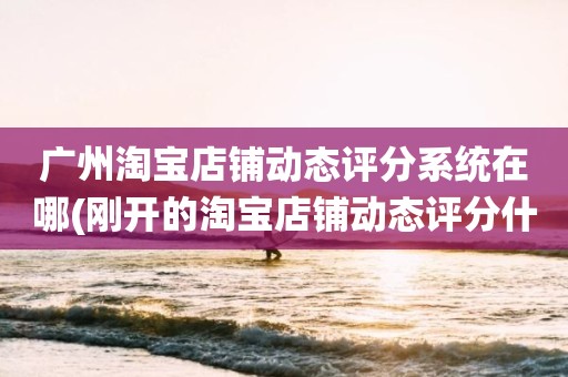 广州淘宝店铺动态评分系统在哪(刚开的淘宝店铺动态评分什么时候开始显示)