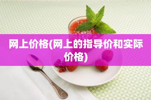 网上价格(网上的指导价和实际价格)