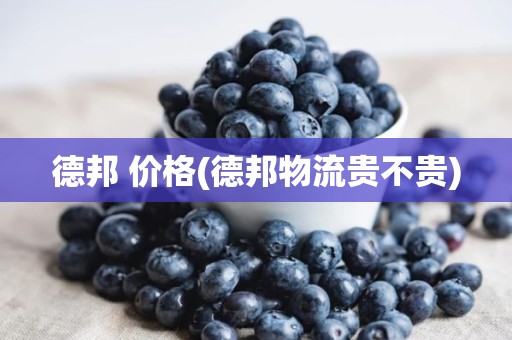 德邦 价格(德邦物流贵不贵)