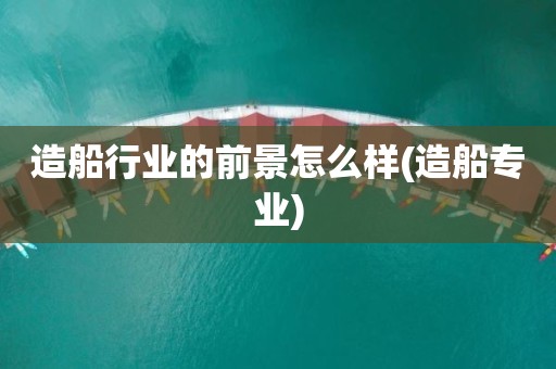 造船行业的前景怎么样(造船专业)