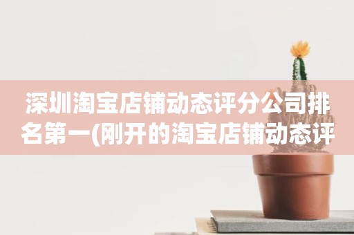 深圳淘宝店铺动态评分公司排名第一(刚开的淘宝店铺动态评分什么时候开始显示)