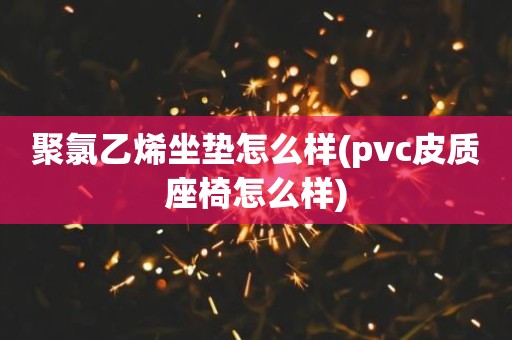 聚氯乙烯坐垫怎么样(pvc皮质座椅怎么样)