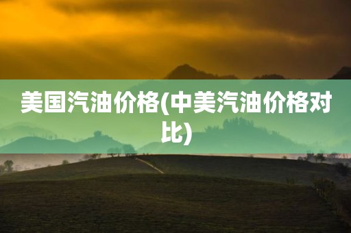美国汽油价格(中美汽油价格对比)