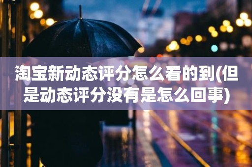 淘宝新动态评分怎么看的到(但是动态评分没有是怎么回事)