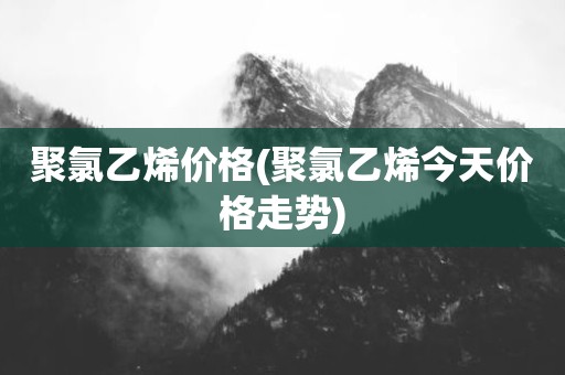 聚氯乙烯价格(聚氯乙烯今天价格走势)