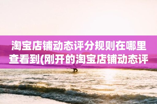 淘宝店铺动态评分规则在哪里查看到(刚开的淘宝店铺动态评分什么时候开始显示)