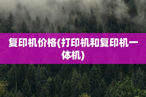 复印机价格(打印机和复印机一体机)