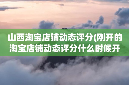 山西淘宝店铺动态评分(刚开的淘宝店铺动态评分什么时候开始显示)