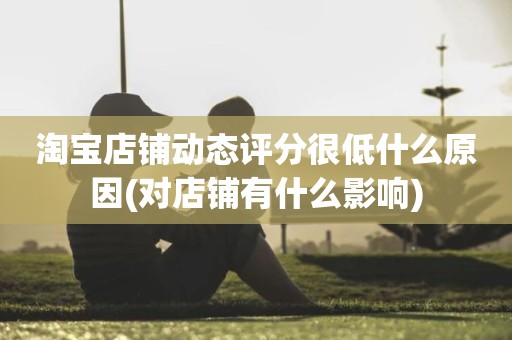 淘宝店铺动态评分很低什么原因(对店铺有什么影响)