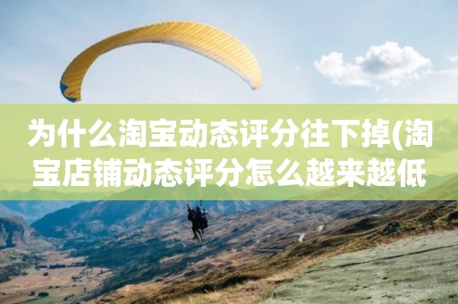 为什么淘宝动态评分往下掉(淘宝店铺动态评分怎么越来越低)