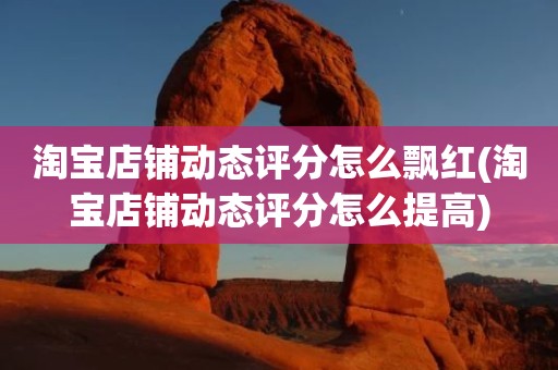 淘宝店铺动态评分怎么飘红(淘宝店铺动态评分怎么提高)