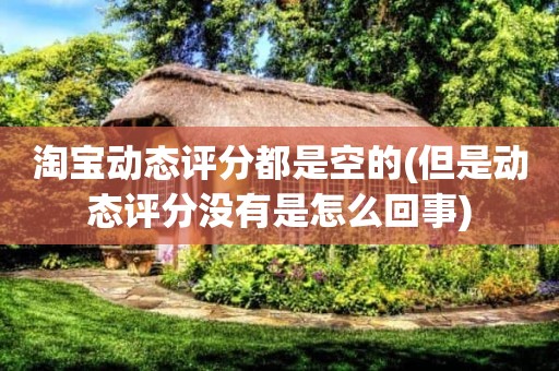 淘宝动态评分都是空的(但是动态评分没有是怎么回事)