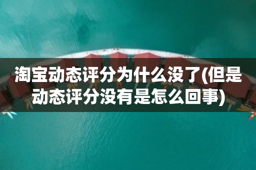 淘宝动态评分为什么没了(但是动态评分没有是怎么回事)