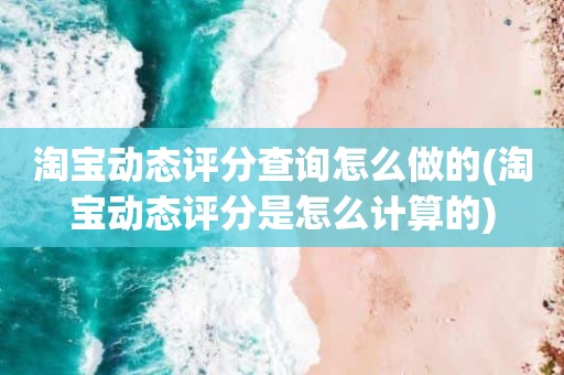 淘宝动态评分查询怎么做的(淘宝动态评分是怎么计算的)