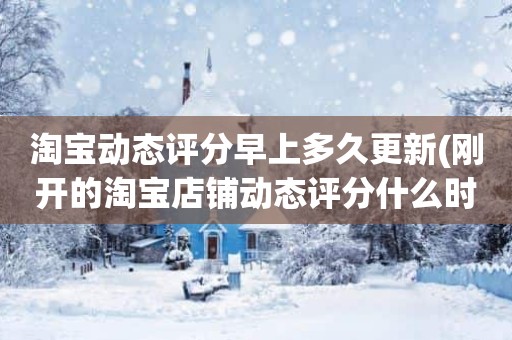 淘宝动态评分早上多久更新(刚开的淘宝店铺动态评分什么时候开始显示)