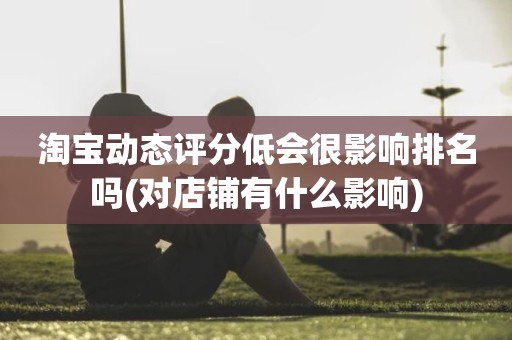 淘宝动态评分低会很影响排名吗(对店铺有什么影响)