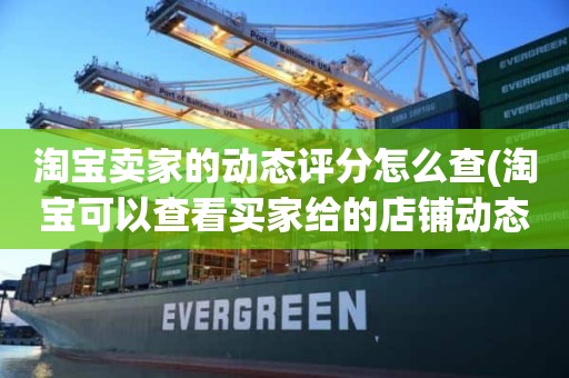 淘宝卖家的动态评分怎么查(淘宝可以查看买家给的店铺动态评分吗)