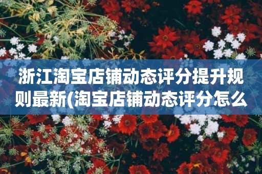 浙江淘宝店铺动态评分提升规则最新(淘宝店铺动态评分怎么提高)