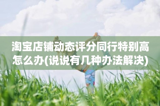 淘宝店铺动态评分同行特别高怎么办(说说有几种办法解决)