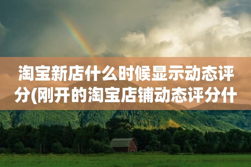 淘宝新店什么时候显示动态评分(刚开的淘宝店铺动态评分什么时候开始显示)