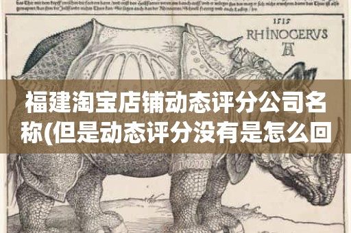 福建淘宝店铺动态评分公司名称(但是动态评分没有是怎么回事)