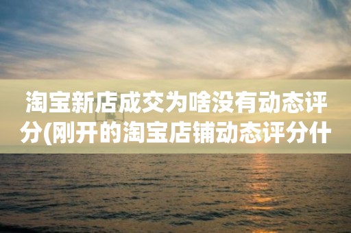 淘宝新店成交为啥没有动态评分(刚开的淘宝店铺动态评分什么时候开始显示)