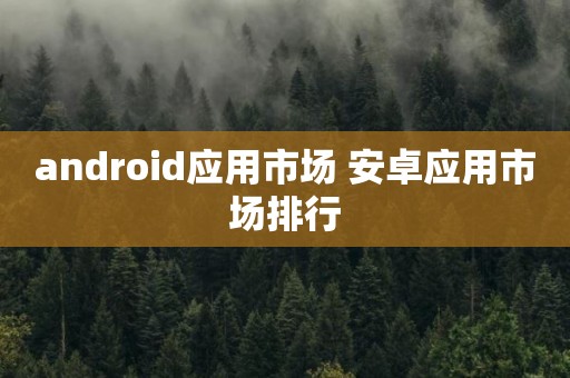 android应用市场 安卓应用市场排行