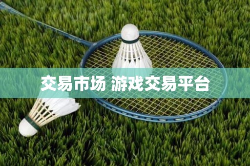 交易市场 游戏交易平台